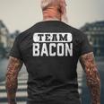 チームベーコンファニーベーコンラバー メンズTシャツ バックプリント 高齢者への贈り物