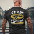 チーム・バツイチ 元 セパレート 皮肉 離婚 メンズTシャツ バックプリント 高齢者への贈り物