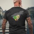 ティーレックス コニュア シャドウオウム パイナップル コニュア ペット 鳥 恋人 メンズTシャツ バックプリント 高齢者への贈り物