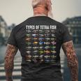 テトラ魚の種類 テトラ 観賞魚 種好き メンズTシャツ バックプリント 高齢者への贈り物