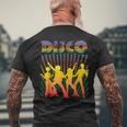 ディスコtシャツ ヴィンテージスタイルダンシングレトロディスコシャツ メンズTシャツ バックプリント 高齢者への贈り物