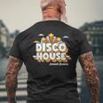 ディスコハウスファンクソウルハウスミュージック メンズTシャツ バックプリント 高齢者への贈り物