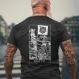 デスタロットカードtシャツトラディショナルデザイン メンズTシャツ バックプリント 高齢者への贈り物