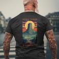 デビルズ タワー モニュメント ワイオミング メンズTシャツ バックプリント 高齢者への贈り物