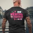 デンタルスクワッド 歯ピンクリボン 乳がん啓発 メンズTシャツ バックプリント 高齢者への贈り物