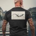 トカゲのレントゲン写真 メンズTシャツ バックプリント 高齢者への贈り物