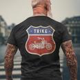 トライク 大人のトライク モータートライク 三輪車 トライクバイク トライカー メンズTシャツ バックプリント 高齢者への贈り物