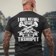 トランペットじいさん吹奏楽団マーチングバンド 長袖tシャツ メンズTシャツ バックプリント 高齢者への贈り物
