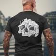 ドクロ 猫 面白い ハロウィン 漫画 子猫 メンズTシャツ バックプリント 高齢者への贈り物