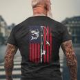 ナマズ アメリカ国旗 キャットフィッシング 漁師 釣り 長袖tシャツ メンズTシャツ バックプリント 高齢者への贈り物