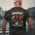 ナマハゲ ロックスター 日本のブギーマン メンズTシャツ バックプリント 高齢者への贈り物