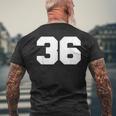 ナンバー36 スポーツジャージプレーヤー 36 ファンフロントプリント 代表チーム メンズTシャツ バックプリント 高齢者への贈り物