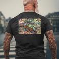 ニジイロクワガタ メンズTシャツ バックプリント 高齢者への贈り物