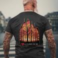 ニューヨーク市の秋が大好き メンズTシャツ バックプリント 高齢者への贈り物