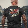 ニード・フォー・スピード ハイオクタンレース グラフィックデザイン メンズTシャツ バックプリント 高齢者への贈り物
