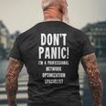 ネットワーク最適化スペシャリスト メンズTシャツ バックプリント 高齢者への贈り物