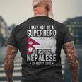 ネパール ネパール国旗 誇り高きネパール メンズTシャツ バックプリント 高齢者への贈り物