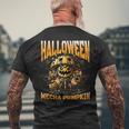 ハロウィンメカかぼちゃロボットsfホラー メンズTシャツ バックプリント 高齢者への贈り物