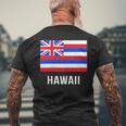 ハワイハワイの旗 メンズTシャツ バックプリント 高齢者への贈り物