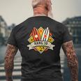 ハング10 サーフボード サーフ サーフィン サーファー メンズTシャツ バックプリント 高齢者への贈り物