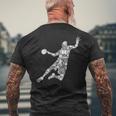 ハンドボール選手男子キッズ男子 メンズTシャツ バックプリント 高齢者への贈り物