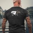 バク-好きな動物園の動物 メンズTシャツ バックプリント 高齢者への贈り物