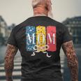 バスケットボールママコケットボウバスケットボールボール柄母の日 メンズTシャツ バックプリント 高齢者への贈り物