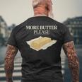 バター愛好家 塩漬けバター スティックオブバター 面白いバター メンズTシャツ バックプリント 高齢者への贈り物