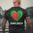 バングラデシュ国旗シャツ メンズTシャツ バックプリント 高齢者への贈り物