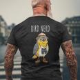 バードナードバードウォッチング メンズTシャツ バックプリント 高齢者への贈り物
