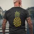 パイナップル猫の肉球プリント メンズTシャツ バックプリント 高齢者への贈り物
