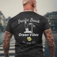 パシフィックビーチ サンディエゴ オーシャンバイブ メンズTシャツ バックプリント 高齢者への贈り物