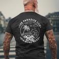 パラダイス・ライフ ダイヤモンドヘッド ハワイ メンズTシャツ バックプリント 高齢者への贈り物