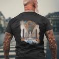 パリ アートワーク ルーヴル美術館 フランス観光 フランス メンズTシャツ バックプリント 高齢者への贈り物