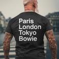パリ東京ロンドンボウイ ギフトデザイン Bowieouvenir メンズTシャツ バックプリント 高齢者への贈り物
