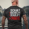 パワーリフティング700kgクラブメンブ Powerlifting 700 Kg Club Member メンズTシャツ バックプリント 高齢者への贈り物