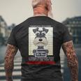 パーソナルストーカーミニチュアシュナウザー メンズTシャツ バックプリント 高齢者への贈り物