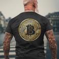 ビットコインbtcコイン暗号トレーダーBitcoinフューチャーフリーダムギフト メンズTシャツ バックプリント 高齢者への贈り物