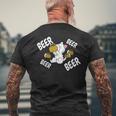ビールウエスト・ハイランド・ホワイト・テリア・ウェスティ犬 メンズTシャツ バックプリント 高齢者への贈り物