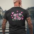 ピンクローズのバレリーナ バレエ メンズTシャツ バックプリント 高齢者への贈り物