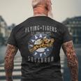 フライングタイガース飛行隊 第二次世界大戦 記章 ヴィンテージ Ww2 航空隊 メンズTシャツ バックプリント 高齢者への贈り物