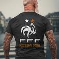 フランスのフットボールチームを祝福しましょう。 メンズTシャツ バックプリント 高齢者への贈り物