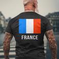 フランス国旗シャツ メンズTシャツ バックプリント 高齢者への贈り物