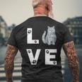 ブリティッシュショートヘア猫愛かわいい猫子猫ギフト メンズTシャツ バックプリント 高齢者への贈り物