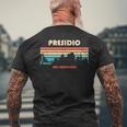 プレシディオ サンフランシスコ カリフォルニア レトロ ヴィンテージ メンズTシャツ バックプリント 高齢者への贈り物