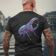 ヘラクレス カブトムシ 昆虫愛好家 昆虫学 カブトムシ 恋人 メンズTシャツ バックプリント 高齢者への贈り物
