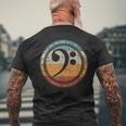 ヘ音記号 Bass Clef Bassoholic ベースギタープレーヤーのベーシストのコレクターのためのギフトbass メンズTシャツ バックプリント 高齢者への贈り物