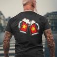 ベトナム国旗ビールジョッキ クールなベトナムビール メンズTシャツ バックプリント 高齢者への贈り物