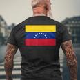 ベネズエラの国旗 メンズTシャツ バックプリント 高齢者への贈り物