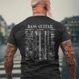 ベースプレーヤー ベーシスト 楽器 ミュージシャン ヴィンテージ 特許 メンズTシャツ バックプリント 高齢者への贈り物